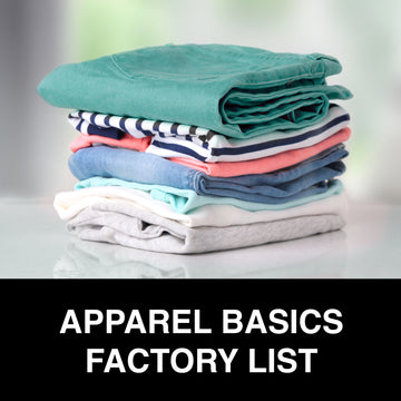 Apparel "Basics" Factory List